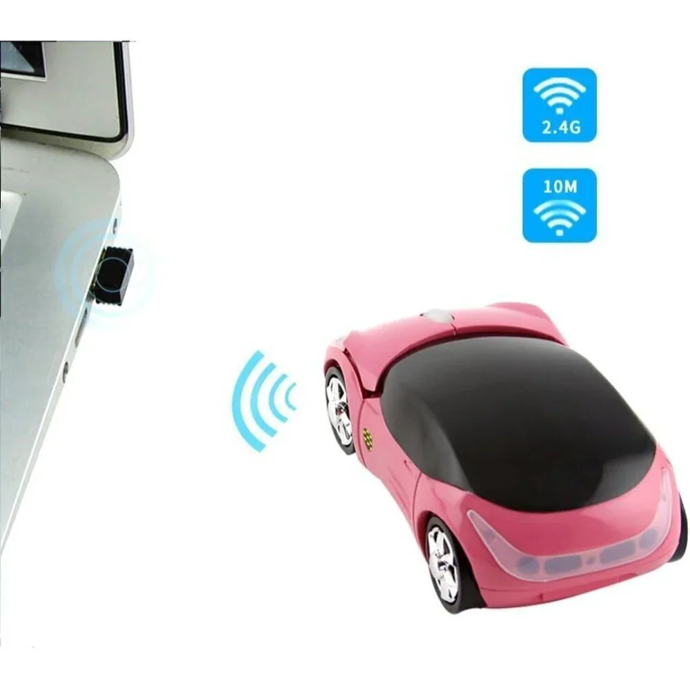 ✨Mouse Wireless 2.4GHz Car Shaped Cool 3D Ergonomic Optical Gaming Mice Laptop